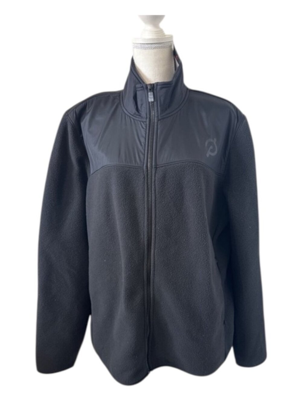 Peloton Fleece Mock Neck Jacket Men's Size Large Black MT0003 Full Zip Athlete